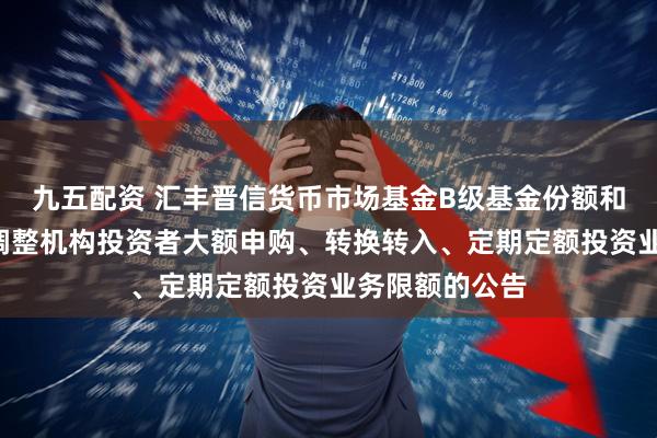 九五配资 汇丰晋信货币市场基金B级基金份额和C级基金份额调整机构投资者大额申购、转换转入、定期定额投资业务限额的公告
