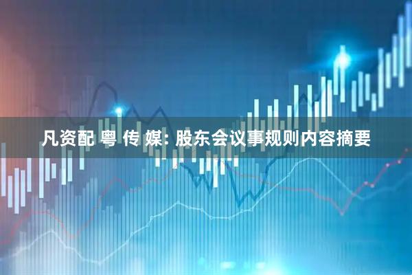 凡资配 粤 传 媒: 股东会议事规则内容摘要